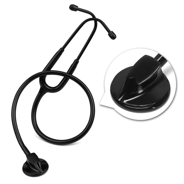 All Black Medical Cardiology Doctor Stethoscope Professional Medical Heart Stethoscope Nurse Student Medical Equipment Device