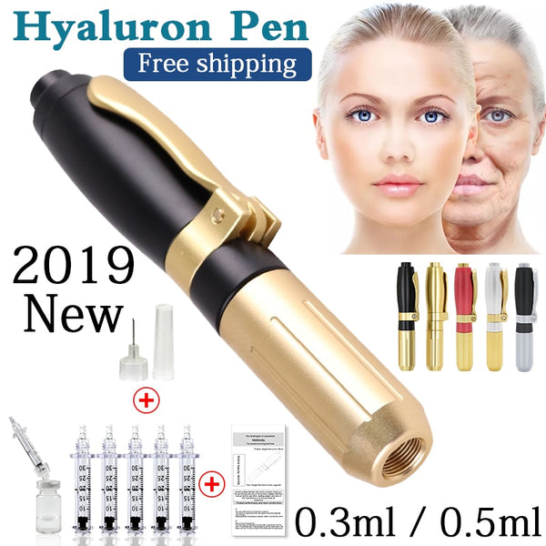 2019 New High Pressure Hyaluronic Acid Pen High density metal For Anti Wrinkle Lifting Lip hyaluron gun atomizer hyaluronic pen