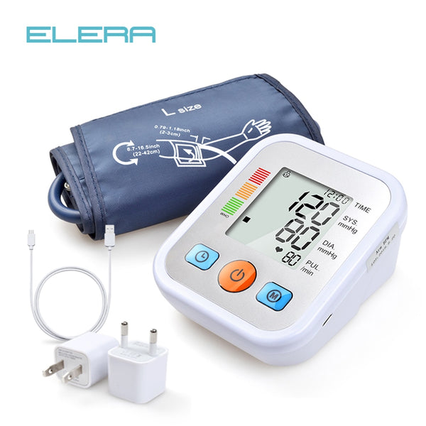 ELERA Digital Blood Pressure Monitor Upper Arm Tonometer Portable Blood pressure meter Automatic Sphygmomanometer Tensiometro